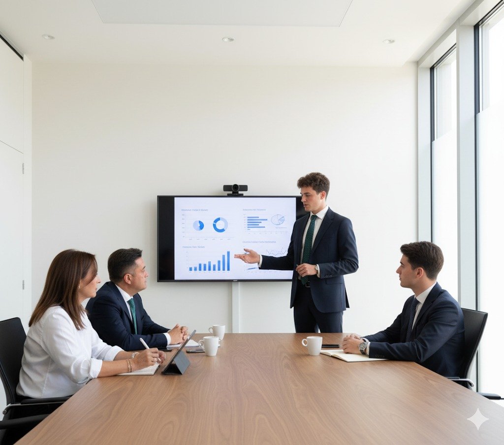 Equipo de LANTI AI en una sesión de consultoría estratégica de IA.